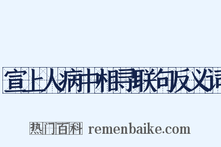 宣上人病中相寻联句反义词是什么意思的图片